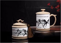 志在千里（玉映砂臺(tái)面杯茶葉罐兩件套）