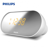 飛利浦（PHILIPS）AJ2000 時鐘收音機(jī) 雙鬧鐘LED顯示屏 白色