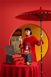 國(guó)潮駕到·中糧糧小買創(chuàng)意三層抽屜精裝中秋禮盒B
