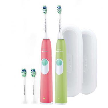 飛利浦（PHILIPS）電動(dòng)牙刷 成人自動(dòng)感應(yīng)充電式聲波震動(dòng)牙刷 情侶2支裝 HX6235.jpg